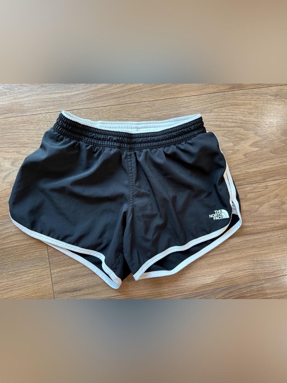 The North Face Black Running Shorts with White Trim